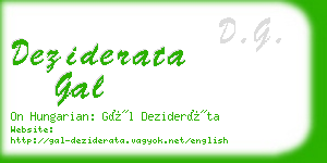deziderata gal business card